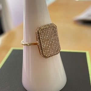 Ross Simons 14K yellow gold Pave diamond ring